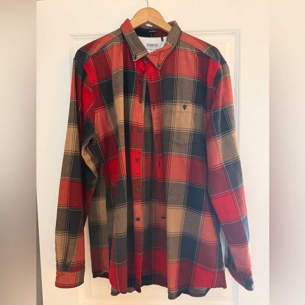 Barbour International “Steve McQueen” Plaid Flannel – Men’s XL